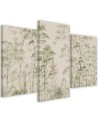 Canvas painting for living room - Forest of trees nature beige | FEEBY