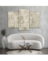 Canvas painting for living room - Forest of trees nature beige | FEEBY