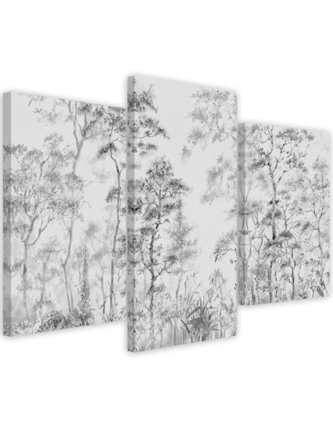 Canvas print modern - Tall trees in a forest | FEEBY