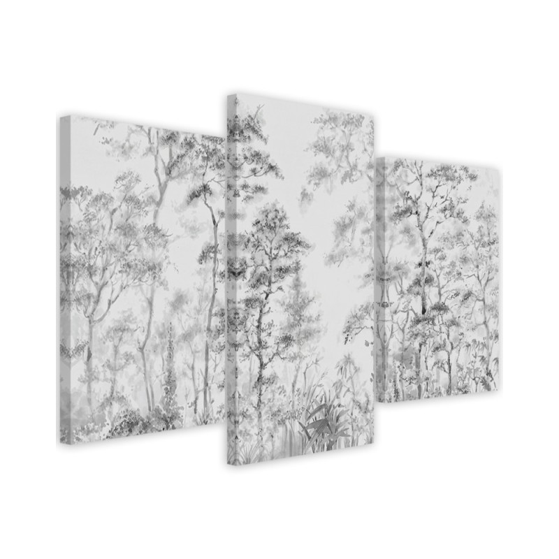 Canvas print modern - Tall trees in a forest | FEEBY