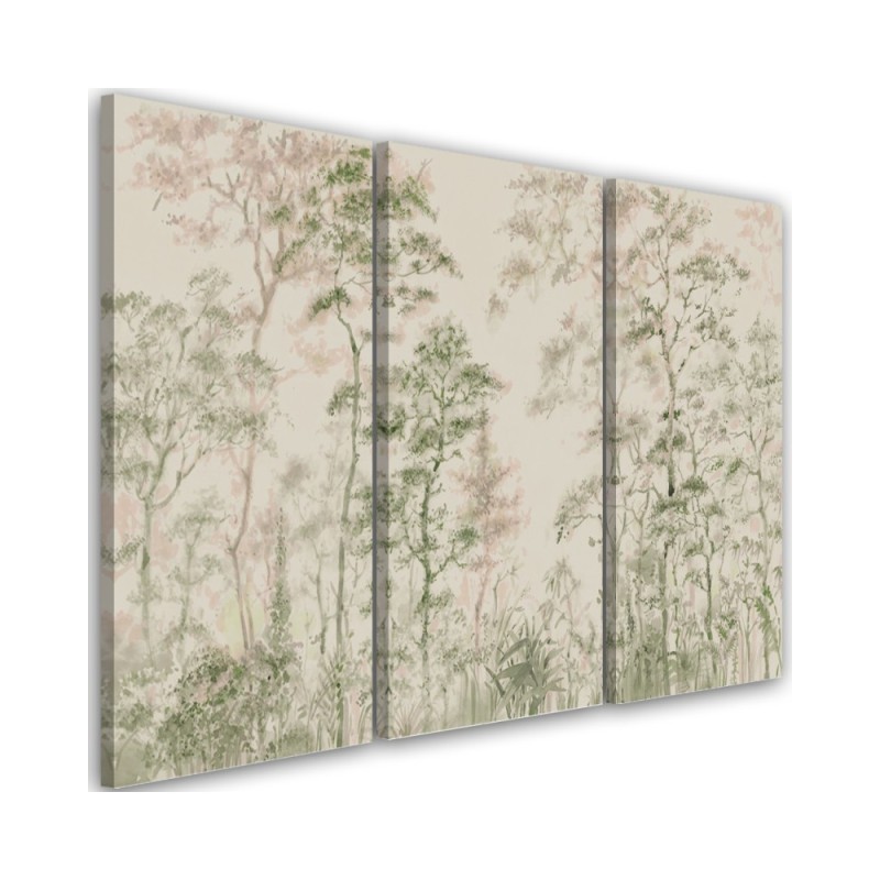 Canvas print - Forest of trees nature beige | FEEBY