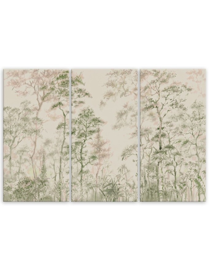 Canvas print - Forest of trees nature beige | FEEBY