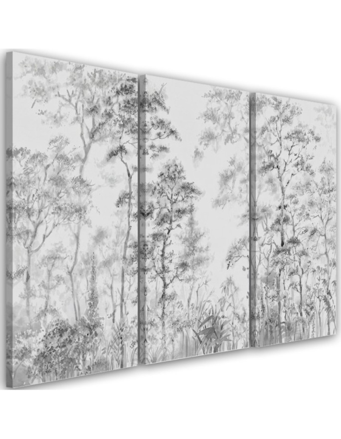 Canvas print Tall thin trees