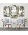 Modern pentaptic painting - Columns and arches with ivy | FEEBY