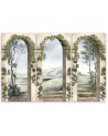 Canvas print for living room - Columns and arches with ivy | FEEBY