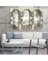 Canvas print for living room - Columns and arches with ivy | FEEBY