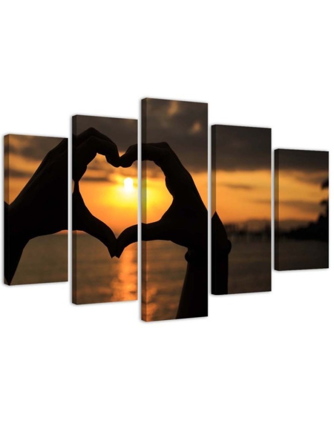 Palm heart symbol - Bedroom painting modern | FEEBY