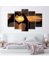 Palm heart symbol - Bedroom painting modern | FEEBY