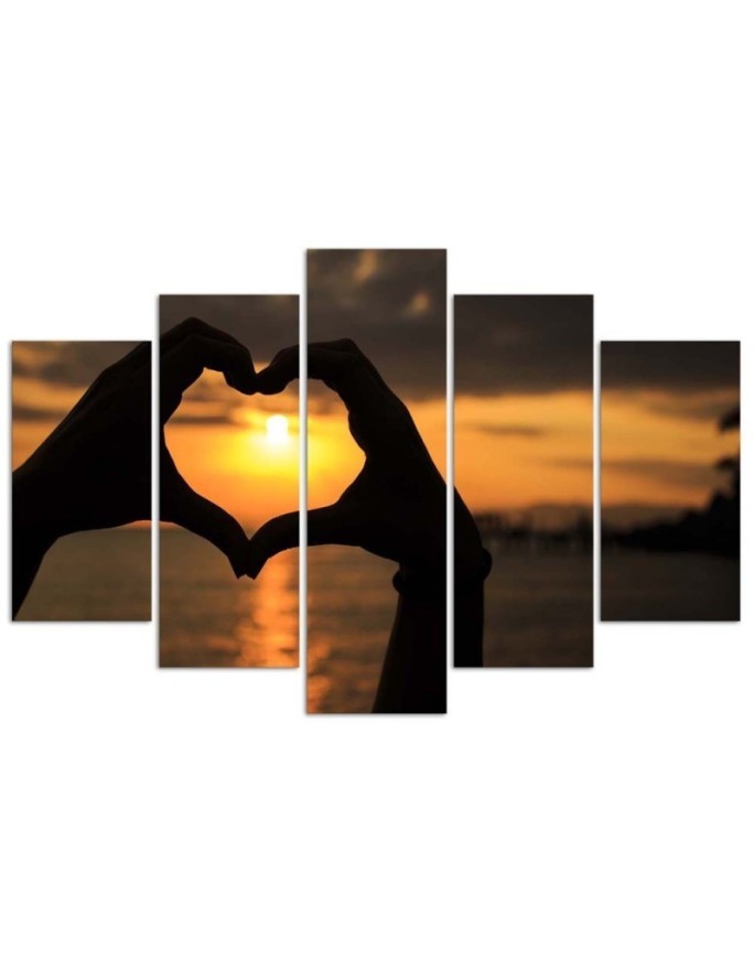 Palm heart symbol - Bedroom painting modern | FEEBY