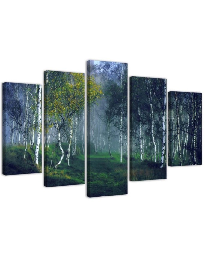 Canvas print Birch forest...