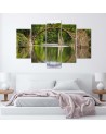 Arched bridge over the lake - Canvas print modern | FEEBY