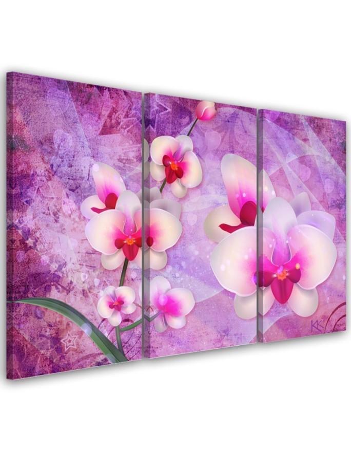Canvas print for bedroom modern - Orchid Flowers Abstract | FEEBY