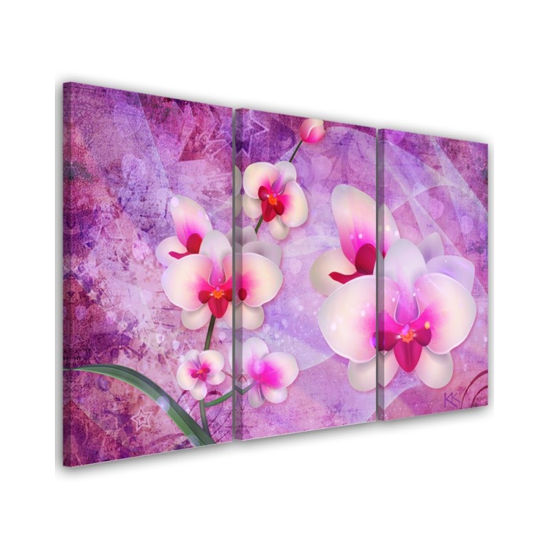 Canvas print for bedroom modern - Orchid Flowers Abstract | FEEBY