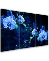 Modern Canvas painting for living room - Blue orchid flower | FEEBY