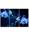 Modern Canvas painting for living room - Blue orchid flower | FEEBY
