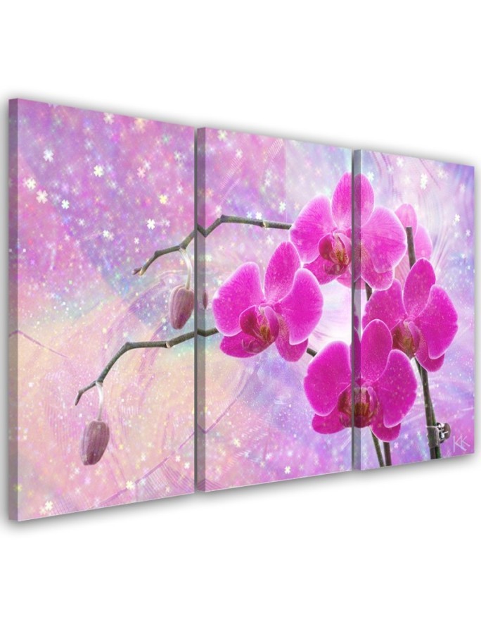 Canvas print for living room - Ethereal orchid abstract | FEEBY