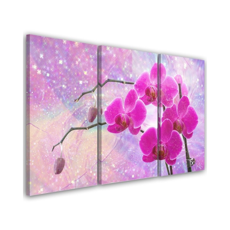 Canvas print for living room - Ethereal orchid abstract | FEEBY