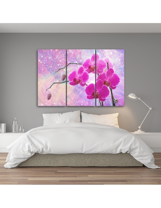 Canvas print for living room - Ethereal orchid abstract | FEEBY