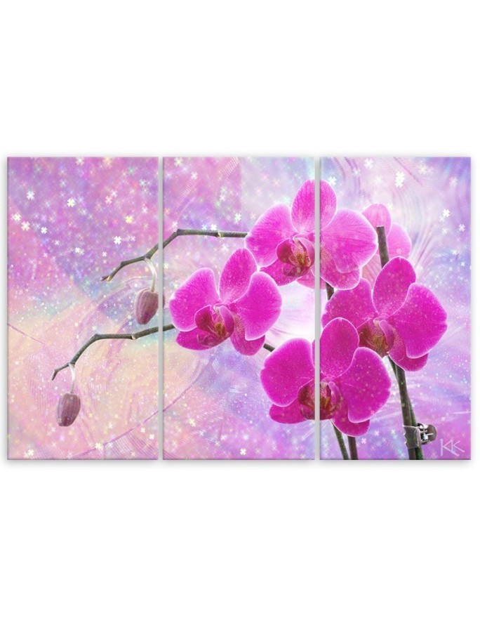 Canvas print for living room - Ethereal orchid abstract | FEEBY