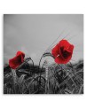 Canvas print modern - Red poppies and grain | FEEBY