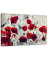 Painted red poppies in a meadow - Canvas print | FEEBY
