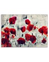 Painted red poppies in a meadow - Canvas print | FEEBY