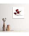 Canvas prints for living room - Red roses in a vase | FEEBY