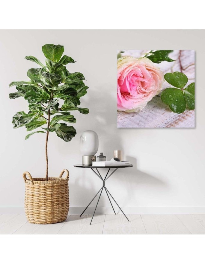 Modern Canvas painting for bedroom - Rose and clover | FEEBY