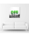 Canvas prints for bedroom modern - Green tulips in a meadow | FEEBY
