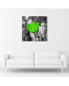 Canvas print modern - Green tulips in a meadow | FEEBY