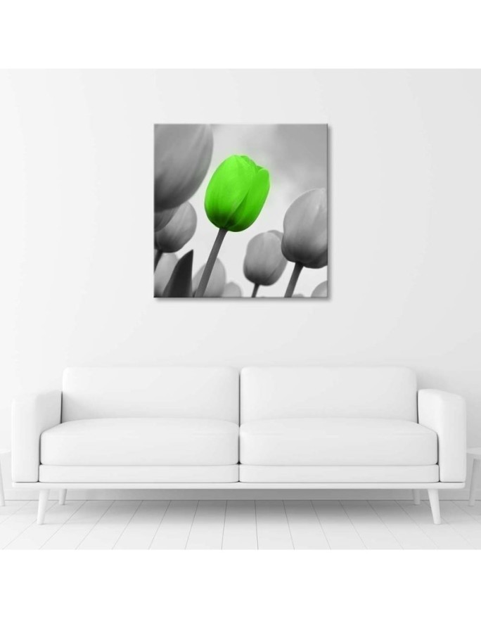 Canvas print - Green tulips | FEEBY