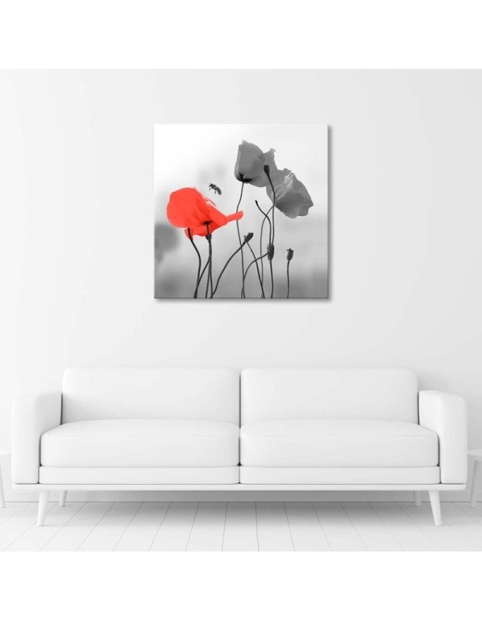 Modern Canvas painting for living room - Red poppies | FEEBY