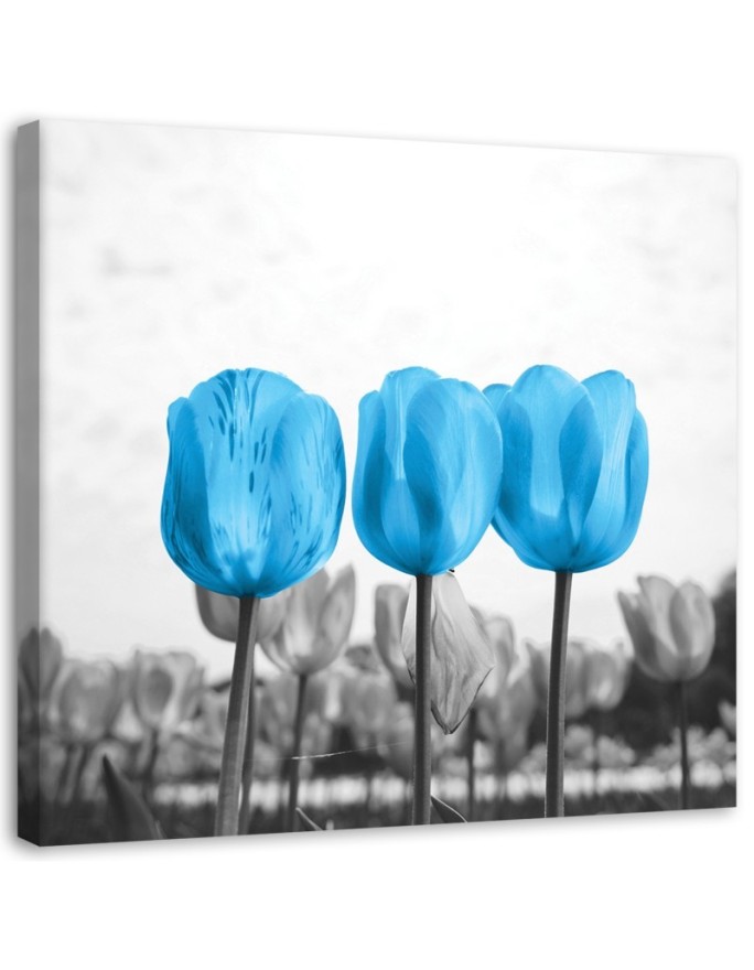 Canvas print Blue tulips