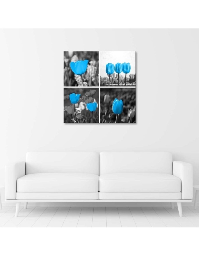 Canvas print - Blue tulips set | FEEBY