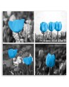 Canvas print - Blue tulips set | FEEBY