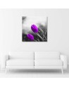 Two purple tulips - Modern Canvas painting for the bedroom | FEEBY