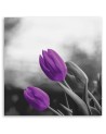 Two purple tulips - Modern Canvas painting for the bedroom | FEEBY