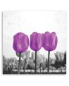 Purple tulips nature - Modern bedroom Canvas painting. High quality  | FEEBY