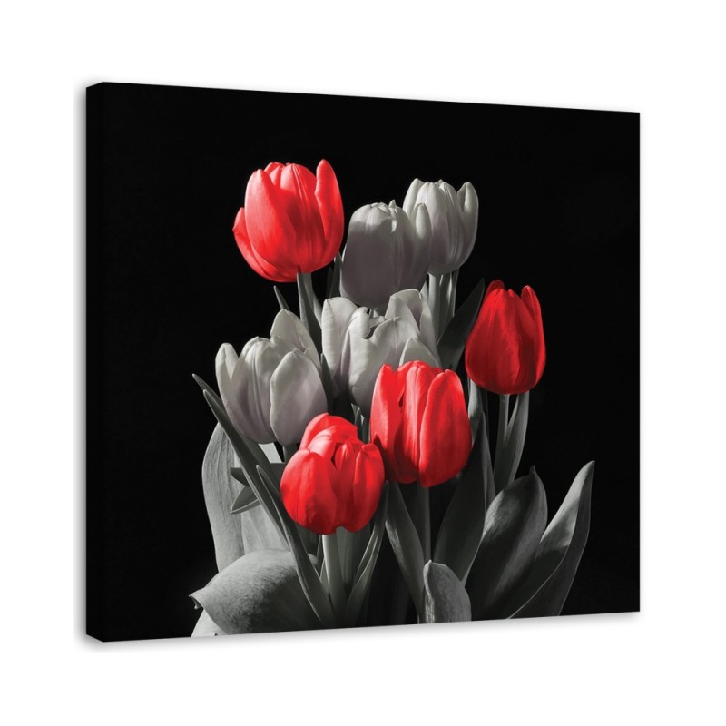 Bouquet of red tulips - Canvas print modern | FEEBY