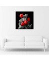 Bouquet of red tulips - Canvas print modern | FEEBY