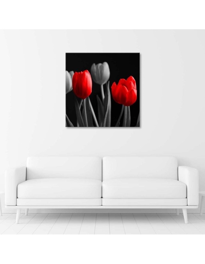 Red tulips - Canvas print | FEEBY