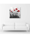 Red poppy flowers nature - Canvas prints for living room | FEEBY
