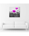 Modern bedroom Canvas painting - Purple poppies in a meadow | FEEBY