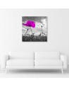 Canvas print modern - Purple poppies | FEEBY
