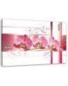 Bedroom painting - Orchids pink abstract white | FEEBY