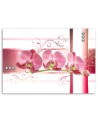 Bedroom painting - Orchids pink abstract white | FEEBY