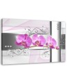 Canvas painting for living room - Orchids abstract grey | FEEBY