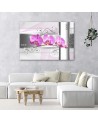 Canvas painting for living room - Orchids abstract grey | FEEBY