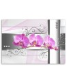 Canvas painting for living room - Orchids abstract grey | FEEBY