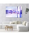 Canvas print modern - Orchids abstract purple | FEEBY